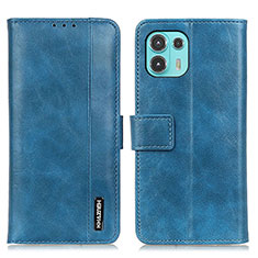 Leather Case Stands Flip Cover Holder M11L for Motorola Moto Edge 20 Lite 5G Blue