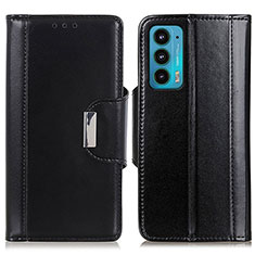 Leather Case Stands Flip Cover Holder M11L for Motorola Moto Edge Lite 5G Black
