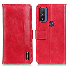 Leather Case Stands Flip Cover Holder M11L for Motorola Moto G Pure Red