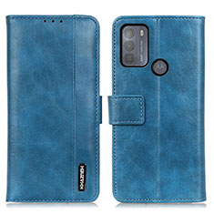 Leather Case Stands Flip Cover Holder M11L for Motorola Moto G50 Blue