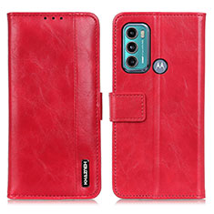 Leather Case Stands Flip Cover Holder M11L for Motorola Moto G60 Red