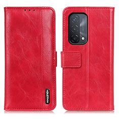 Leather Case Stands Flip Cover Holder M11L for OnePlus Nord N200 5G Red