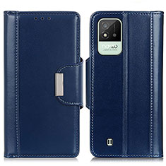 Leather Case Stands Flip Cover Holder M11L for Realme C11 (2021) Blue
