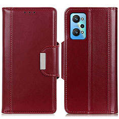 Leather Case Stands Flip Cover Holder M11L for Realme GT Neo 3T 5G Red