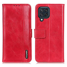 Leather Case Stands Flip Cover Holder M11L for Samsung Galaxy M32 4G Red