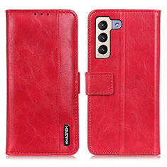 Leather Case Stands Flip Cover Holder M11L for Samsung Galaxy S21 5G Red