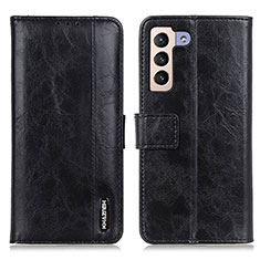 Leather Case Stands Flip Cover Holder M11L for Samsung Galaxy S22 Plus 5G Black