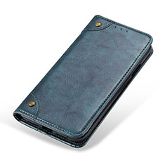 Leather Case Stands Flip Cover Holder M11L for Samsung Galaxy S22 Ultra 5G Blue