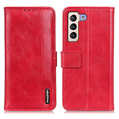 Leather Case Stands Flip Cover Holder M11L for Samsung Galaxy S24 Plus 5G Red