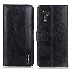 Leather Case Stands Flip Cover Holder M11L for Samsung Galaxy XCover 5 SM-G525F Black