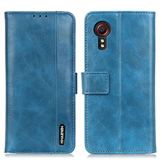 Leather Case Stands Flip Cover Holder M11L for Samsung Galaxy XCover 5 SM-G525F Blue