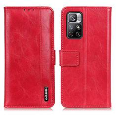Leather Case Stands Flip Cover Holder M11L for Xiaomi Redmi Note 11S 5G Red