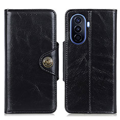 Leather Case Stands Flip Cover Holder M12L for Huawei Nova Y71 Black