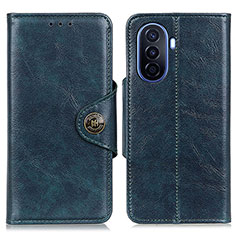Leather Case Stands Flip Cover Holder M12L for Huawei Nova Y71 Blue
