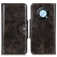Leather Case Stands Flip Cover Holder M12L for Huawei Nova Y90 Bronze