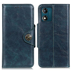 Leather Case Stands Flip Cover Holder M12L for Motorola Moto E13 Blue