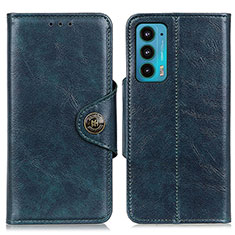 Leather Case Stands Flip Cover Holder M12L for Motorola Moto Edge 20 5G Blue