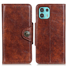 Leather Case Stands Flip Cover Holder M12L for Motorola Moto Edge 20 Lite 5G Brown