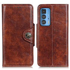 Leather Case Stands Flip Cover Holder M12L for Motorola Moto Edge 20 Pro 5G Brown