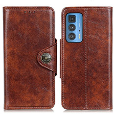 Leather Case Stands Flip Cover Holder M12L for Motorola Moto Edge S Pro 5G Brown