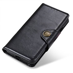 Leather Case Stands Flip Cover Holder M12L for Motorola Moto G200 5G Black