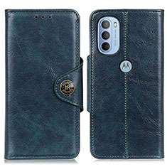 Leather Case Stands Flip Cover Holder M12L for Motorola Moto G31 Blue