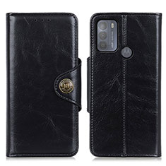 Leather Case Stands Flip Cover Holder M12L for Motorola Moto G50 Black