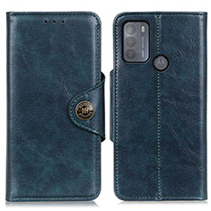 Leather Case Stands Flip Cover Holder M12L for Motorola Moto G50 Blue