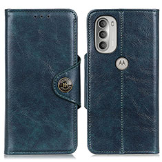 Leather Case Stands Flip Cover Holder M12L for Motorola Moto G51 5G Blue