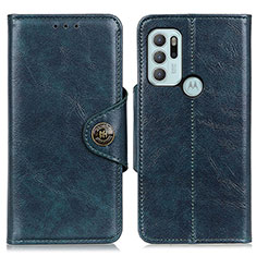Leather Case Stands Flip Cover Holder M12L for Motorola Moto G60s Blue