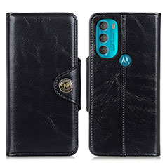 Leather Case Stands Flip Cover Holder M12L for Motorola Moto G71 5G Black