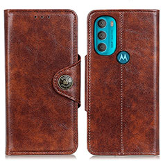Leather Case Stands Flip Cover Holder M12L for Motorola Moto G71 5G Bronze