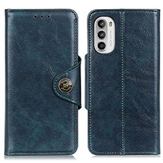 Leather Case Stands Flip Cover Holder M12L for Motorola Moto G71s 5G Blue