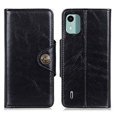 Leather Case Stands Flip Cover Holder M12L for Nokia C12 Black