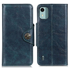 Leather Case Stands Flip Cover Holder M12L for Nokia C12 Blue