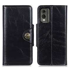 Leather Case Stands Flip Cover Holder M12L for Nokia C210 Black
