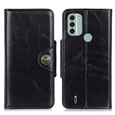 Leather Case Stands Flip Cover Holder M12L for Nokia C31 Black