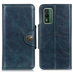 Leather Case Stands Flip Cover Holder M12L for Nokia XR21 Blue