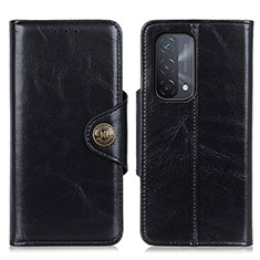 Leather Case Stands Flip Cover Holder M12L for OnePlus Nord N200 5G Black
