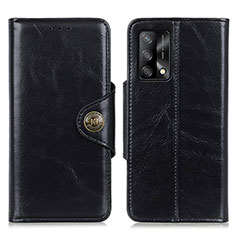 Leather Case Stands Flip Cover Holder M12L for Oppo A95 4G Black