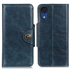Leather Case Stands Flip Cover Holder M12L for Samsung Galaxy A03 Core Blue