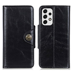 Leather Case Stands Flip Cover Holder M12L for Samsung Galaxy A23 5G Black