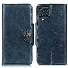 Leather Case Stands Flip Cover Holder M12L for Samsung Galaxy M32 4G Blue
