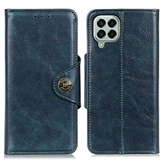 Leather Case Stands Flip Cover Holder M12L for Samsung Galaxy M33 5G Blue