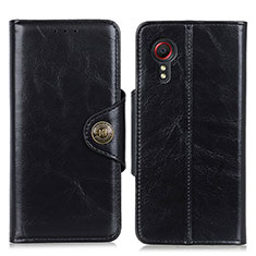 Leather Case Stands Flip Cover Holder M12L for Samsung Galaxy XCover 5 SM-G525F Black