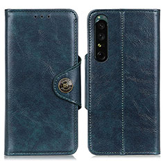 Leather Case Stands Flip Cover Holder M12L for Sony Xperia 1 IV SO-51C Blue