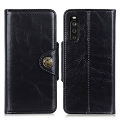 Leather Case Stands Flip Cover Holder M12L for Sony Xperia 10 III Black