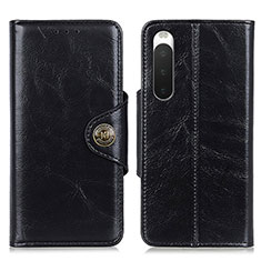 Leather Case Stands Flip Cover Holder M12L for Sony Xperia 10 V Black