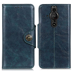 Leather Case Stands Flip Cover Holder M12L for Sony Xperia PRO-I Blue