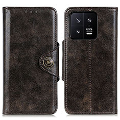 Leather Case Stands Flip Cover Holder M12L for Xiaomi Mi 13 5G Bronze